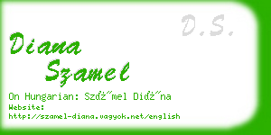 diana szamel business card